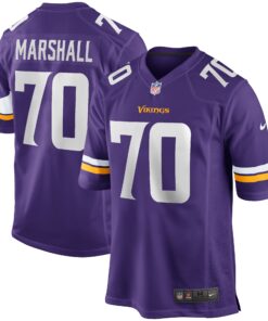 Jim Marshall Minnesota Vikings  Game Retired Player Jersey  Purple