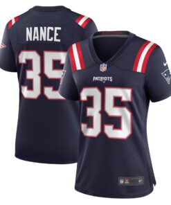 Jim Nance New England Patriots  Women_s Retired Player Jersey  Navy