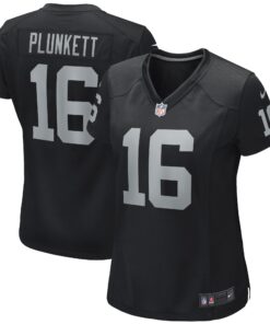 Jim Plunkett Las Vegas Raiders  Women_s Game Retired Player Jersey  Black