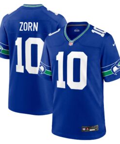 Jim Zorn Seattle Seahawks  Throwback Retired Player Game Jersey  Royal