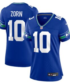 Jim Zorn Seattle Seahawks  Women_s Throwback Retired Player Game Jersey  Royal