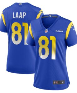 JJ Laap Los Angeles Rams  Women_s Game Jersey   Royal