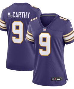 J.J. McCarthy Minnesota Vikings  Women_s 2nd Alternate 2024 NFL Draft First Round Pick Player Game Jersey  Purple