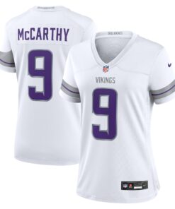 J.J. McCarthy Minnesota Vikings  Women_s Alternate Game Player Jersey  White