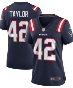 J.J. Taylor New England Patriots  Women_s Team Game Jersey  Navy