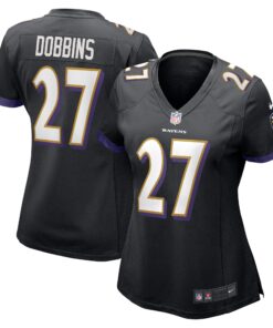 J.K. Dobbins Baltimore Ravens  Women_s Game Jersey  Black