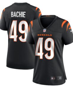 Joe Bachie Cincinnati Bengals  Women_s Game Jersey  Black 1