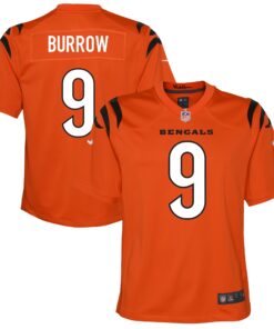 Joe Burrow Cincinnati Bengals  Youth Game Jersey  Orange