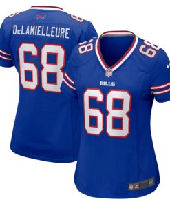 Joe DeLamielleure Buffalo Bills  Women_s Game Retired Player Jersey  Royal