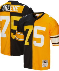 Joe Greene Pittsburgh Steelers Mitchell amp Ness 1976 Split Legacy Replica Jersey  BlackGold