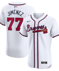 Joe Jimenez Atlanta BravesHome Elite Player Jersey  White 1