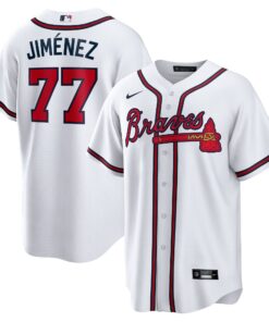 Joe JimÃ©nez Atlanta BravesHome  Replica Player Jersey  White