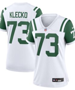 Joe Klecko New York Jets  Women_s Classic Alternate Retired Player Game Jersey  White