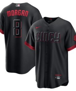 Joe Morgan Cincinnati RedsCity Connect Replica Player Jersey  Black