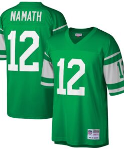 Joe Namath New York Jets Mitchell amp Ness Big amp Tall 1968 Retired Player Replica Jersey  Green