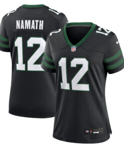 Joe Namath New York Jets  Women_s Retired Player Alternate Game Jersey  Legacy Black