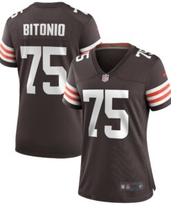 Joel Bitonio Cleveland Browns  Women_s Game Jersey  Brown