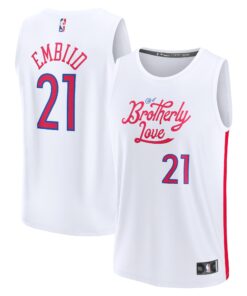 Joel Embiid Philadelphia 76ers Fanatics Fastbreak Jersey - City Edition - White