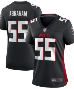 John Abraham Atlanta Falcons  Women_s Game Retired Player Jersey  Black