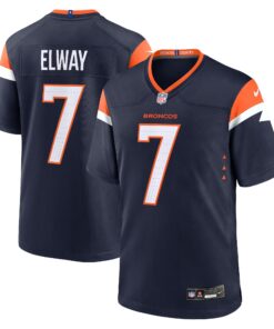 John Elway Denver Broncos  Mile High Collection Alternate Retired Player Game Jersey  Navy