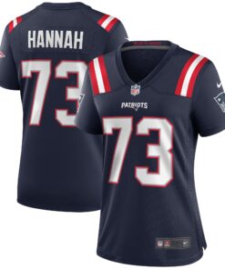 John Hannah New England Patriots  Women_s Game Retired Player Jersey  Navy