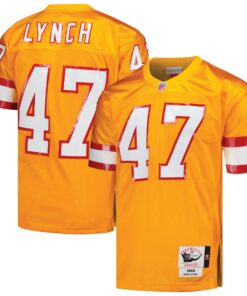 John Lynch Tampa Bay Buccaneers 1993 Mitchell amp Ness Authentic Throwback Retired Player Jersey  Orange
