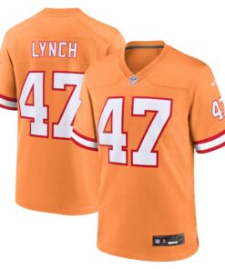 John Lynch Tampa Bay Buccaneers  Throwback Game Jersey  Orange
