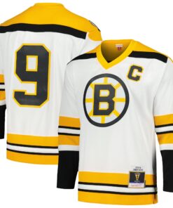 Johnny Bucyk Boston Bruins Mitchell amp Ness  197374 Blue Line Player Jersey  White