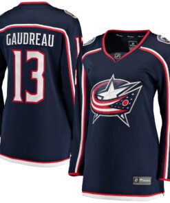 Johnny Gaudreau Columbus Blue Jackets Fanatics Women_s Breakaway Player Jersey  Navy