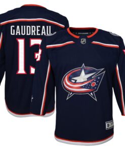 Johnny Gaudreau Columbus Blue Jackets Youth 202223 Premier Player Jersey  Navy