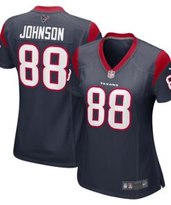 Johnny Johnson Houston Texans  Women_s Team Game Jersey   Navy