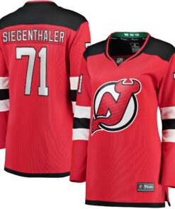 Jonas Siegenthaler New Jersey Devils Fanatics Women_s Home Breakaway Player Jersey  Red