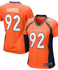 Jonathan Harris Denver Broncos  Women_s Game Jersey  Orange