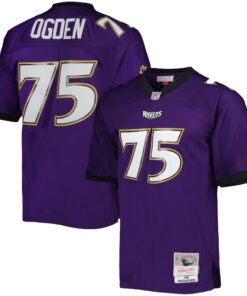 Jonathan Ogden Baltimore Ravens Mitchell amp Ness Legacy Replica Jersey  Purple 1