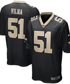 Jonathan Vilma New Orleans Saints  Game Retired Player Jersey  Black