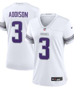 Jordan Addison Minnesota Vikings  Women_s Alternate Game Player Jersey  White