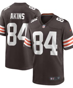 Jordan Akins Cleveland Browns  Team Game Jersey   Brown