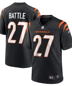 Jordan Battle Cincinnati Bengals  Team Game Jersey   Black