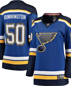 Jordan Binnington St. Louis Blues Fanatics Women_s Home Breakaway Player Jersey  Blue 1