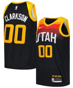 Jordan Clarkson Utah Jazz Swingman Player Jersey - City Edition - Black