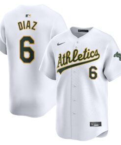 Jordan Diaz Oakland AthleticsHome Limited Player Jersey  White