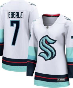 Jordan Eberle Seattle Kraken Fanatics Women_s Away Premier Breakaway Player Jersey  White