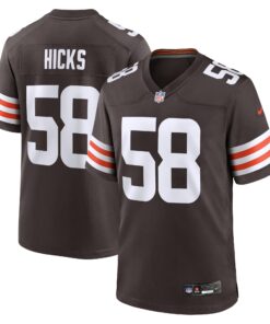 Jordan Hicks Cleveland Browns   Game Jersey   Brown 1