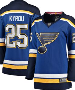Jordan Kyrou St. Louis Blues Fanatics Women_s Home Breakaway Player Jersey  Blue