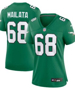 Jordan Mailata Philadelphia Eagles  Women_s Alternate Game Jersey  Kelly Green
