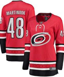 Jordan Martinook Carolina Hurricanes Fanatics Women_s Alternate Breakaway Player Jersey  Red 1