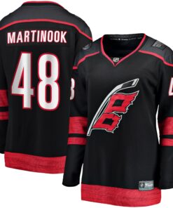 Jordan Martinook Carolina Hurricanes Fanatics Women_s Home Breakaway Player Jersey  Black