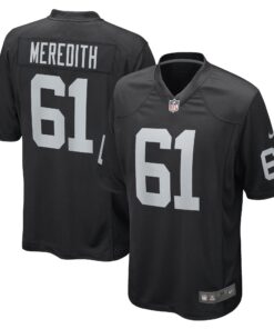 Jordan Meredith Las Vegas Raiders  Game Player Jersey  Black