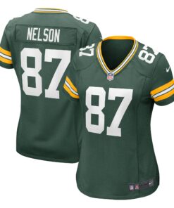 Jordy Nelson Green Bay Packers  Women_s Retired Game Jersey  Green