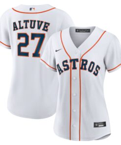 Jose Altuve Houston AstrosWomen_s Home Replica Player Jersey  White